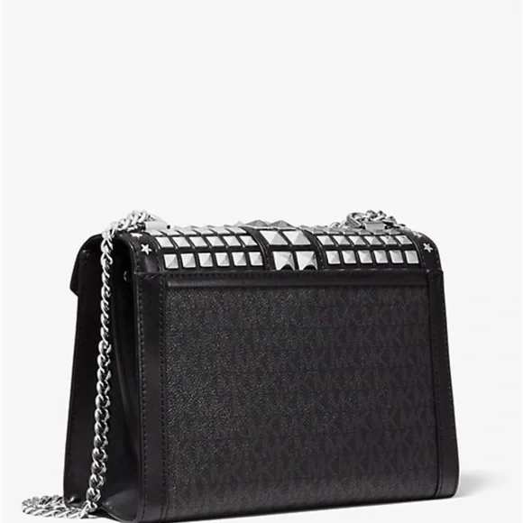 Michael Kors Whitney large star-embellished logo Leather